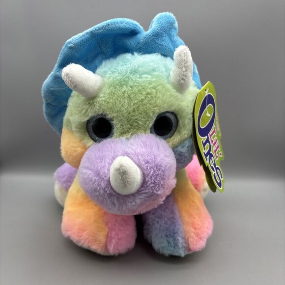 Lil' Ones 11" Flora Dino 2022 Rainbow Triceratops Dinosaur Plush Stuffed Animal - Picture 1 of 10